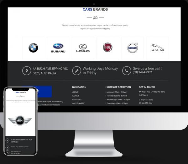 Royal Automotive Company Website