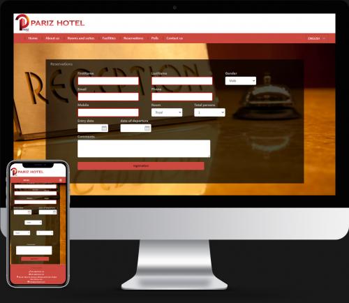 Pariz Hotel website