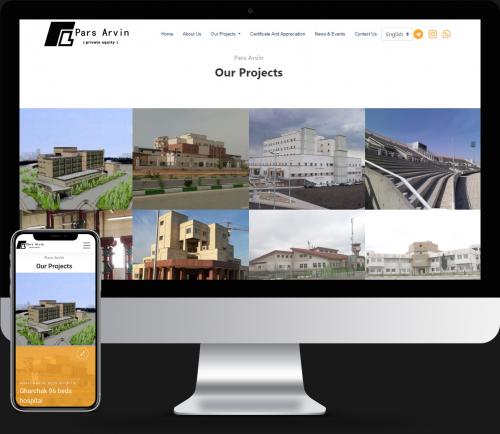 Pars Arvin Company Website